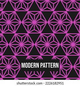 Abstract geometric pattern with lines pattern seamless vector background. Black and Purple texture can be used in cover design, book design, poster, cd cover, flyer, website backgrounds or ads