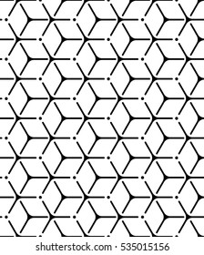Abstract geometric pattern with lines. A seamless vector background. Black and white texture.