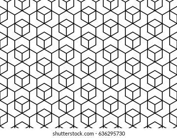 Abstract geometric pattern with lines. A seamless vector background. Black and white texture. Graphic modern pattern.