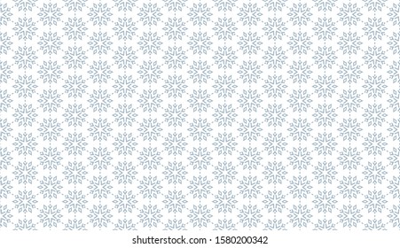 Abstract geometric pattern with lines, snowflakes. A seamless vector background. White and blue texture. Graphic modern pattern