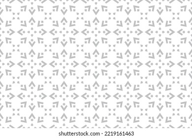 Abstract geometric pattern with lines, snowflakes. A seamless vector background. White and gray texture. Graphic modern pattern