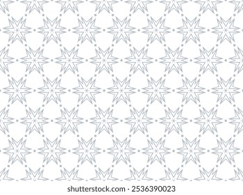 Abstract geometric pattern with lines, snowflakes. A seamless vector background. White and gray texture. Graphic modern pattern