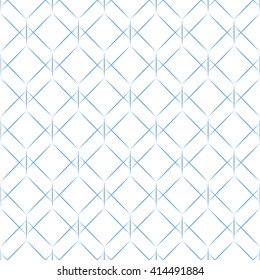 Abstract geometric pattern with lines, squares. A seamless vector background. Blue and white texture