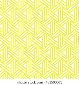 Abstract geometric pattern with lines, stripes. A seamless vector background. Yellow and white  texture. Stylish graphic pattern.