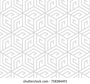 Abstract geometric pattern with lines, stripes. A seamless vector background. Grey and white texture