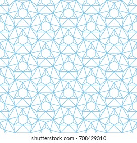 Abstract geometric pattern with lines, triangles. A seamless vector background. White and blue texture. Graphic modern pattern.
