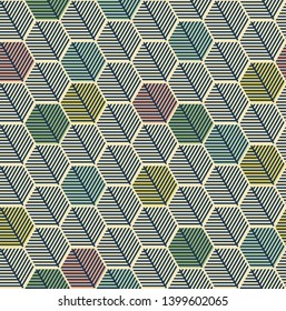 Abstract geometric pattern with lines. Vector, fabric abstract seamless pattern, background with hand drawn elements