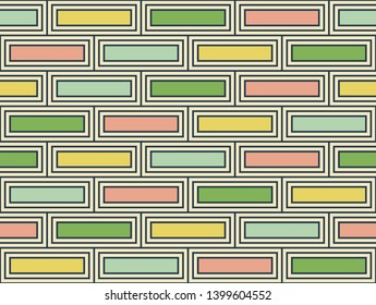 Abstract geometric pattern with lines. Vector, fabric abstract seamless pattern, background with hand drawn elements