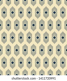 Abstract geometric pattern with lines. Vector, fabric abstract seamless background, background with hand drawn elements. Vintage motifs. old style