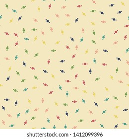 Abstract geometric pattern with lines. Vector, fabric abstract seamless pattern, background with hand drawn elements. Circles are randomly scattered on a light background