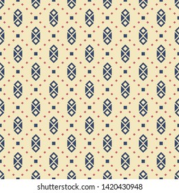 Abstract geometric pattern with lines. Vector, fabric abstract seamless background with hand drawn elements. Vintage motifs. old style