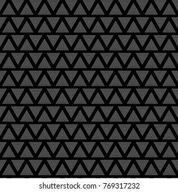 Abstract geometric pattern with lines. White and black seamless ornament. Endless black background. Vector.