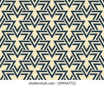 Abstract geometric pattern with lines. Yellow. Vector, fabric abstract seamless pattern, background with hand drawn elements