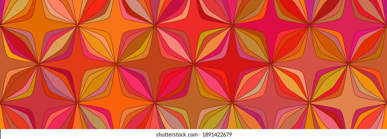 Abstract geometric pattern long banner, Shades of red colorful repetitive pattern web header