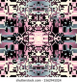 Abstract geometric pattern in low poly style. Pixel art style. Vector image.