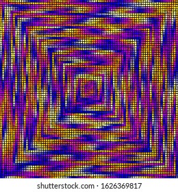 Abstract geometric pattern in low poly style. Wrong small squares. Vector image.