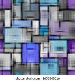 Abstract geometric pattern in low poly style. Pixel art style. Vector image.