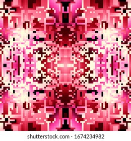 Abstract geometric pattern in low poly style. Pixel art style. Vector image.