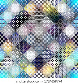 Abstract geometric pattern in low poly style. Pattern of small triangles. Vector image.