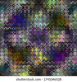 Abstract geometric pattern in low poly style. Pattern of small triangles. Vector image.