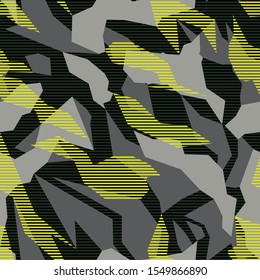 Abstract geometric pattern military camo. Out of line.Racing background on vinyl print and decal.