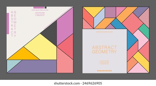 Abstract geometric pattern. Modern background of geometric shapes. Poster template, cover, flyers, idea for interior design or print