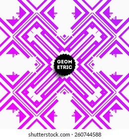 Abstract Geometric Pattern for Modern Hipster Cover Design. Black Label with Place for Business Logo.