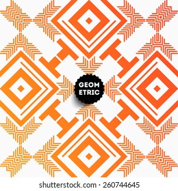 Abstract Geometric Pattern for Modern Hipster Cover Design. Black Label with Place for Business Logo.