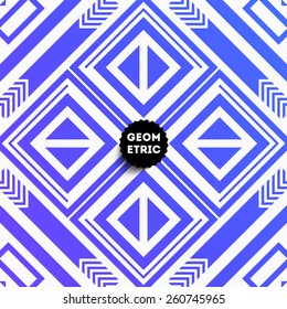 Abstract Geometric Pattern for Modern Hipster Cover Design. Black Label with Place for Business Logo