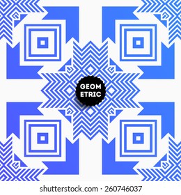 Abstract Geometric Pattern for Modern Hipster Cover Design. Black Label with Place for Business Logo