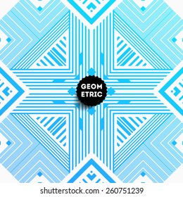 Abstract Geometric Pattern for Modern Hipster Cover Design. Black Label with Place for Business Logo