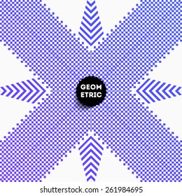Abstract Geometric Pattern for Modern Hipster Cover Design. Black Label with Place for Business Logo