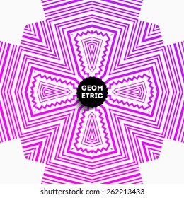 Patrón geométrico abstracto para el diseño moderno de la cubierta Hipster. Etiqueta negra con el logotipo "Place for Business"
