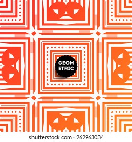 Abstract Geometric Pattern for Modern Hipster Cover Design. Black Label with Place for Business Logo