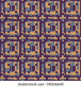 Abstract geometric pattern, modern style, seamless vector illustration with texture