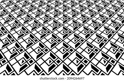 Abstract geometric pattern. Modern vector background. White and black ornament. Graphic modern pattern. Simple lattice graphic design