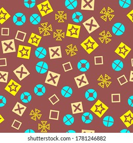Abstract geometric pattern. Multicolor Figures. Texture for print and Banner. Flat style