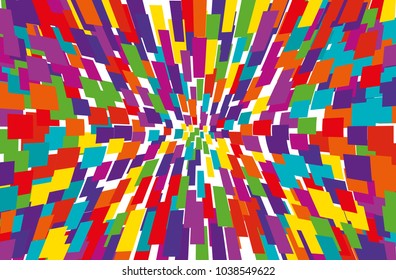 Abstract geometric pattern with multicolored squares, rectangles. Design element for web banners, posters, cards, wallpapers, backdrops, panels  Vector illustration