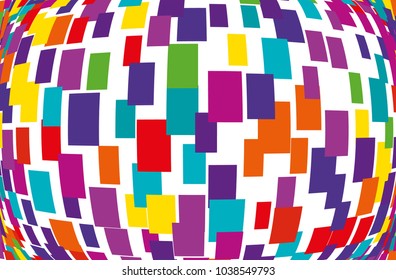 Abstract geometric pattern with multicolored squares, rectangles. Design element for web banners, posters, cards, wallpapers, backdrops, panels  Vector illustration