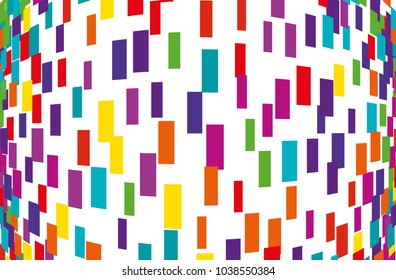 Abstract geometric pattern with multicolored squares, rectangles. Design element for web banners, posters, cards, wallpapers, backdrops, panels  Vector illustration