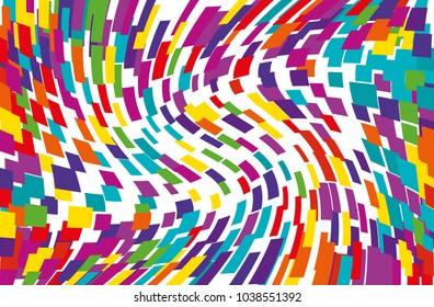 Abstract geometric pattern with multicolored squares, rectangles. Design element for web banners, posters, cards, wallpapers, backdrops, panels  Vector illustration