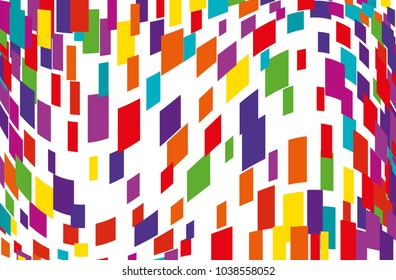 Abstract geometric pattern with multicolored squares, rectangles. Design element for web banners, posters, cards, wallpapers, backdrops, panels  Vector illustration