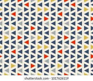 Abstract geometric pattern. Multi-colored triangles. Seamless pattern