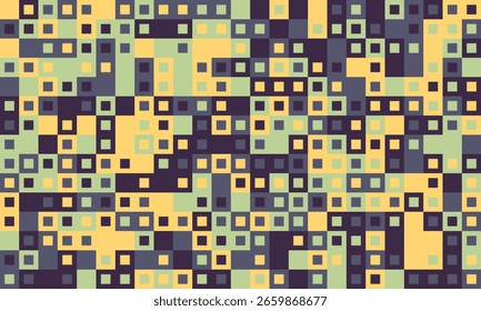 Patrón geométrico Abstractas con cuadrados pastel apagados.  Un diseño digital sin fisuras ideal para fondos, textiles o diseño de Sitio web.