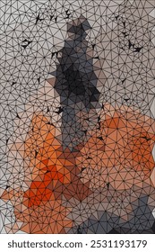 Abstract geometric pattern with neutral tones