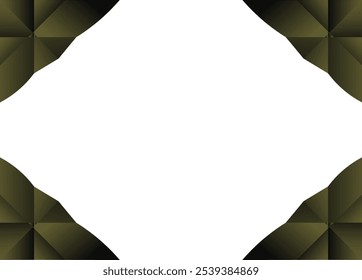 Abstract geometric pattern, olive green triangle background