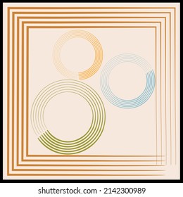 Abstract geometric pattern on beige. Vector Illustration.
