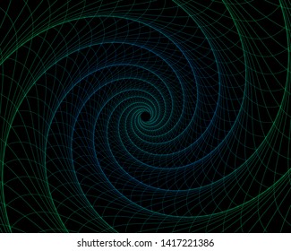 Abstract geometric pattern on a black background, vector geometry, color abstraction, vector illustration