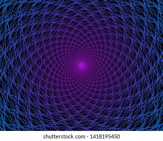Abstract geometric pattern on a black background, vector geometry, color abstraction, vector illustration