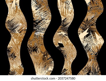 Abstract geometric pattern on black. Vector Illustration.
